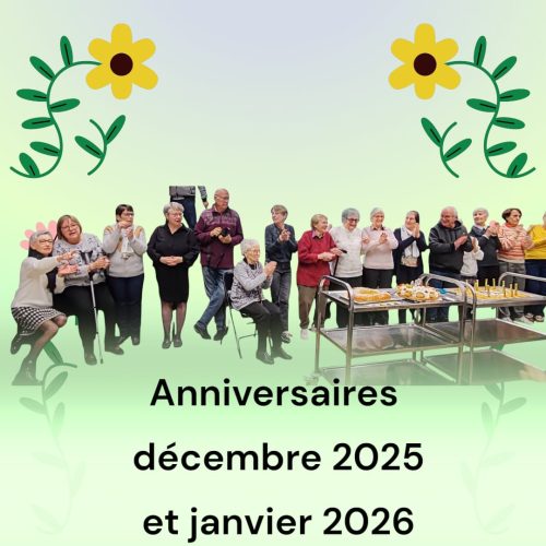 Anniversaires décembre 2025 et janvier 2026